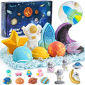 Space Bath Bombs for Kids with Surprise Inside, 8 Pack Kids Galaxy Bath Bombs with Space Toys for Toddler Boys Girls Handemade Rainbow Bubble Bath