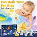 Space Bath Bombs for Kids with Surprise Inside, 8 Pack Kids Galaxy Bath Bombs with Space Toys for Toddler Boys Girls Handemade Rainbow Bubble Bath