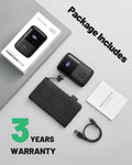 INIU Portable Charger, Smallest 22.5W 10000mAh Power Bank, USB C in/Output Fast Charging 3-Output Mini Battery Pack Charger with Phone Holder for