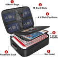 DocSafe Document Bag with Lock,Fireproof 3-Layer File Storage Case with Water-Resistant Zipper,Document Safe Portable Travel Home Organizer Bag