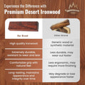 IECAP LLC Bookmatched Desert Ironwood Knife Handle Scales (Burl Ball Pattern) – Grade A, 1 Pair – Exotic Wood Knife Handle Material – Natural Iron