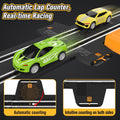 Slot-Car-Race-Track-Sets for Boys Kids, Battery or Electric Race Car Track with 4 High-Speed Slot Cars, Dual Racing Game 2 Hand Controllers