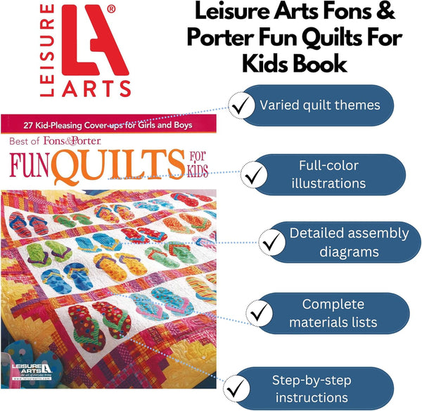 Leisure Arts Fons and Porter Fun Quilts for Kids Quilting Book, Quilting Books, Quilt Books, Quilt Patterns for Quilting, Patterns, Books and