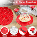 SURETIVIAN Chicken Shredder Tool Twist Large Chicken Breast Shredder with Brush&Fork, Visible Meat Shredder Machine, Anti-Slip Strip, Ergonomic