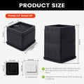 BTSD-home 3 Inch Bed Risers, Heavy Duty Furniture Risers for Under Bed Storage, Dorm, Sofa, Table, Chair and Desk, 4 Pack, Black 3 Inch Black 4 Pack