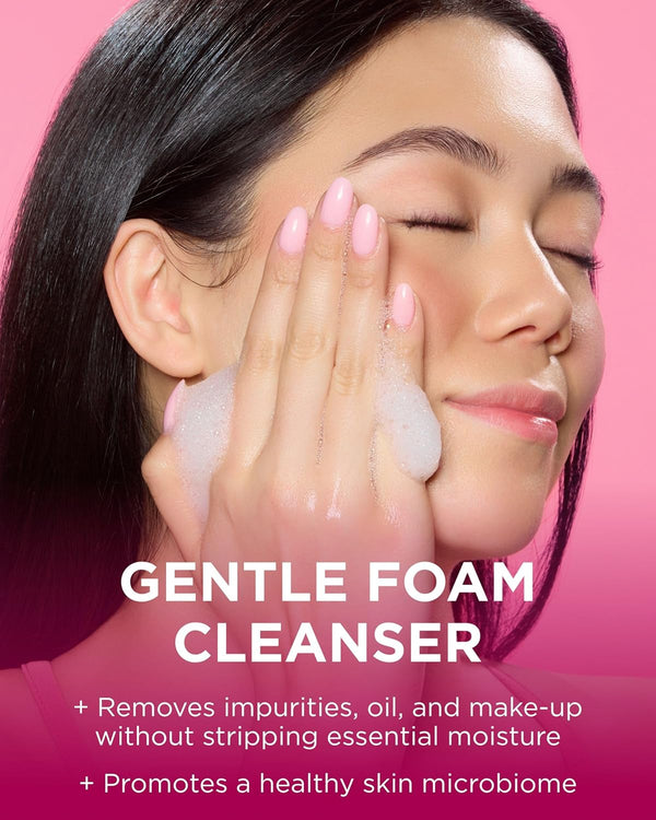 Andalou Naturals 1000 Roses Gentle Cleansing Foam | Foaming Face Wash with Rose Stem Cells & Organic Aloe Leaf Juice | Hydrating Daily Cleanser