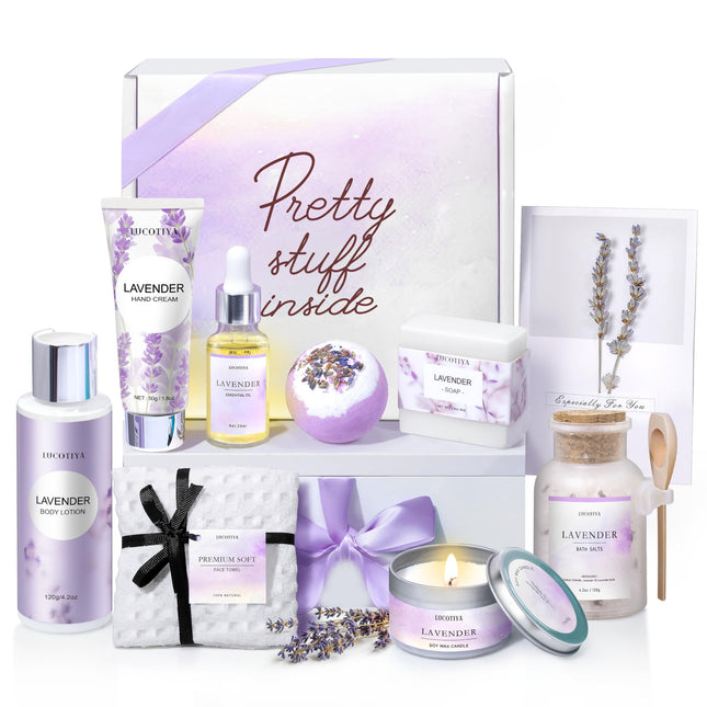Gifts for Women Spa Lavender Bath Gifts Baskets for Women Mothers Day Gifts Birt