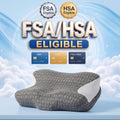 Elviros CPAP Pillow HSA/FSA for Side Back and Stomach Sleepers | Adjustable Firmness & 4 Heights, Ergonomic Memory Foam Cervical Neck Pillow for