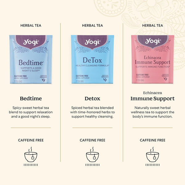Yogi Organic Tea Sampler Gift Box - Assorted Delicious Wellness Teas - 9 Favorite Herbal, Green & Black Teas - Tea Gift Set & Variety Pack (45 Tea