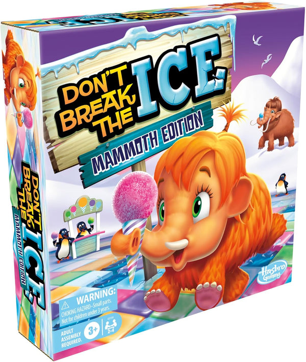 Hasbro Gaming Don’t Break The Ice Mammoth Edition Board Game | Ages 3 and Up | 2 to 4 Players | Preschool and Kids Games (Amazon Exclusive)