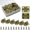 100 Pieces Small Hinges for Wooden Box Bronze Mini Hinges Tiny Hinge for Jewelry Box, Mini Cabinet and Crafts