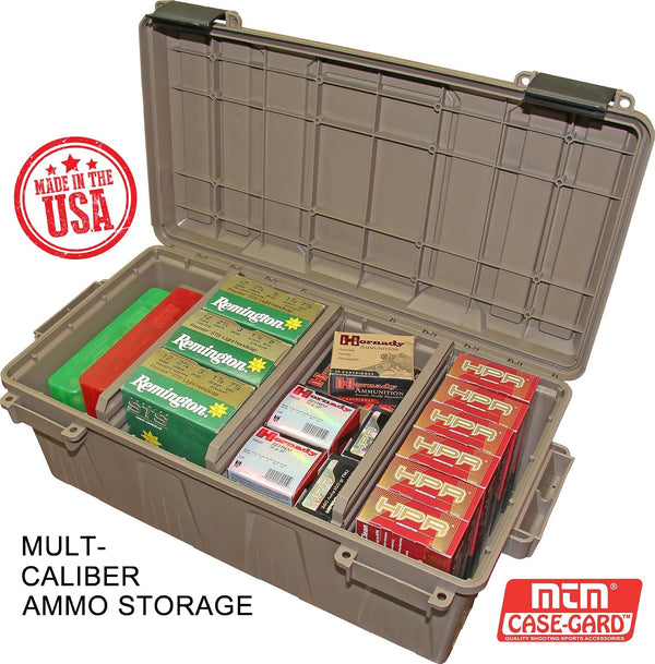 MTM ACDC30 Divided Ammo Crate Box, Made in USA, Lockable Ammo Storage Box