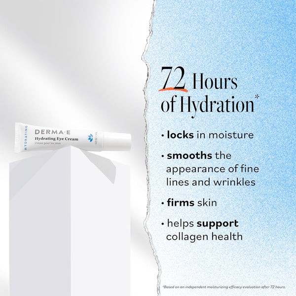 Derma E Hydrating Eye Cream â Firming and Lifting Hyaluronic Acid Treatment - under Eye and Upper Eyelid Cream Reduces Puffiness and Appearance of
