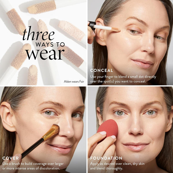 LAURA GELLER NEW YORK the Ideal Fix Concealer - Porcelain - Buildable Medium to Full Coverage Liquid Concealer - Covers under Eye Dark Circles &