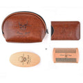 Beard Brush and Comb set for Men | Travel Bag Kit, Includes 1 Wooden Beard Comb & 1 Soft Beard Brush beard comb and brush