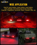 Partsam 1PC Red 15" 11 LED Light Bar Stop Turn Tail 3rd Brake Light Truck Trailer Identification ID Bar Waterproof DOT Compliant