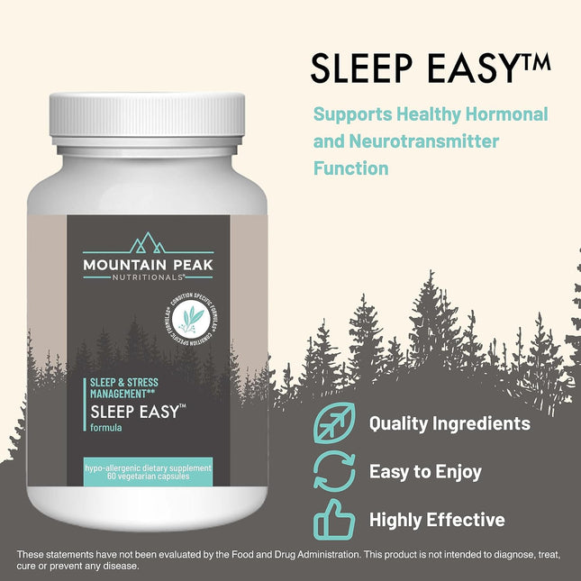 Mountain Peak Nutritionals Sleep Easy - Sleep Support Supplement Promoting a Rel