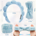 Ztomine Headbands for Women - Spa Headband and Wristband Set - Headband for Washing Face,Facial Mask,Makeup and Skin Care,Gifts for Women and Teen