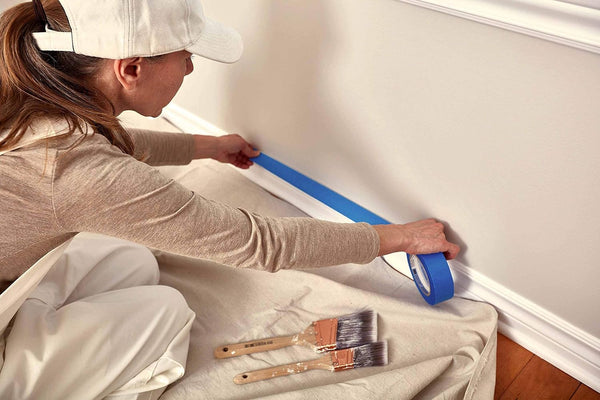 Canvas Painters Drop Cloth (Size 6 x 9 Feet - Pack of 2) - Pure Cotton Paint Drop Cloth for Painting, Curtains, Furniture & Floor Protection - All