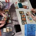 MTG Commander Deck Box with 2 Dividers, Fits 100+ Single Sleeved Cards, Strong Magnet Magic Gathering Deck Box, PU Leather Trading Card Storage