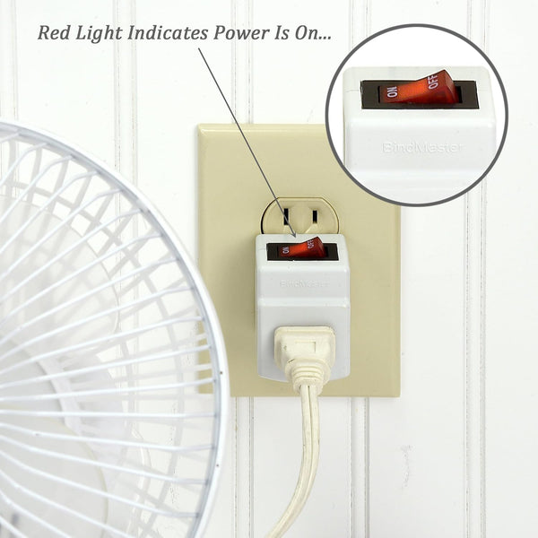 3 Prong Grounded Single Port Power Adapter for Outlet with Indicator Lighted On/Off Switch to be Energy Saving (1 Pack)