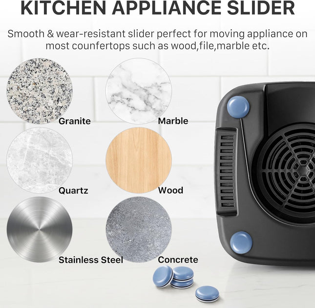 Appliance Sliders for Kitchen 24 PCS Self-Adhesive Small Kitchen Finds Appliance Slider Hacks Easy to Moviing & Space Sa