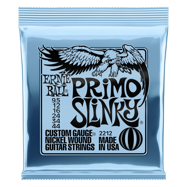Ernie Ball Primo Slinky Nickel Wound Electric Guitar Strings, 9.5-44 Gauge (P022