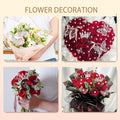 Flower Bouquet Accessories Including 4Pcs Crown Cake Topper Mini Tiara,12 Butterfly Decorations and 50Pcs Bouquet Pins for Birthday Wedding Silver