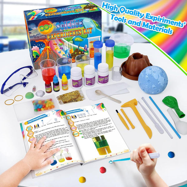 UNGLINGA 50+ Science Lab Experiments Kit for Kids, STEM Activities science kits with 50+ experiments