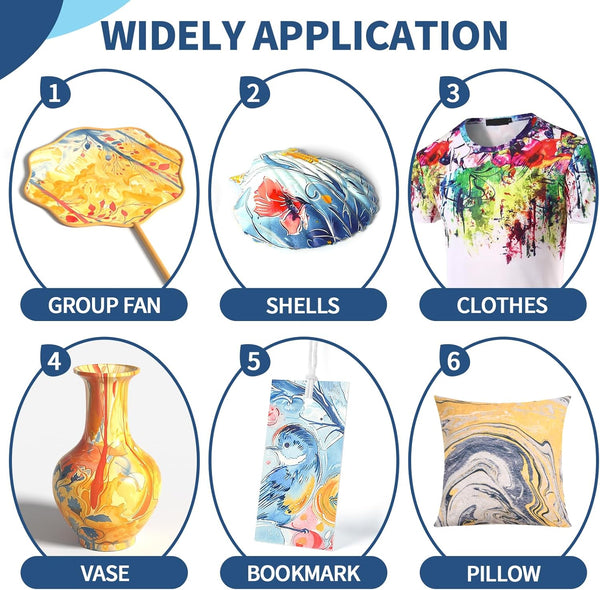 Water Marbling Paint for Kids, Arts and Crafts for Girls Boys, Marbling Paint Art Kit Art Supplies for Kids, Non-Toxic Creative Arts Crafts Kits