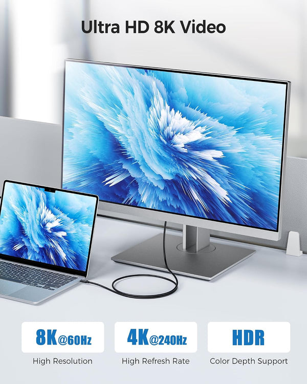 Cable Matters [Intel Certified] 40Gbps Thunderbolt 4 Cable, 3.3ft / 1m | Black, [8K@60Hz / 4K@240Hz, 240W Charging, 40Gbps Data Transfer],