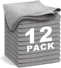 Gray Microfiber Cleaning Cloth 13"X13", Ultra Soft Absorbent Microfiber Cleaning Rags for Housekeeping Cleaning Supplies, Lint Free Reusable