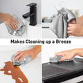 Gray Microfiber Cleaning Cloth 13"X13", Ultra Soft Absorbent Microfiber Cleaning Rags for Housekeeping Cleaning Supplies, Lint Free Reusable