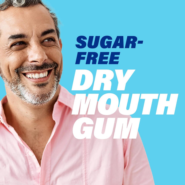 ACT Dry Mouth Moisturizing Gum, 20 Pieces, With Xylitol, Sugar Free Soothing Mint Mint 1 Count (Pack of 20)