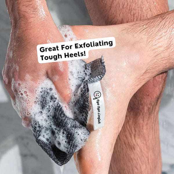 Extra Rough Exfoliating Washcloth - Extreme Body & Back Scrubber for Shower, Extra Long, Hygienic Exfoliator Wash Cloth, Men or Women, 2 Count