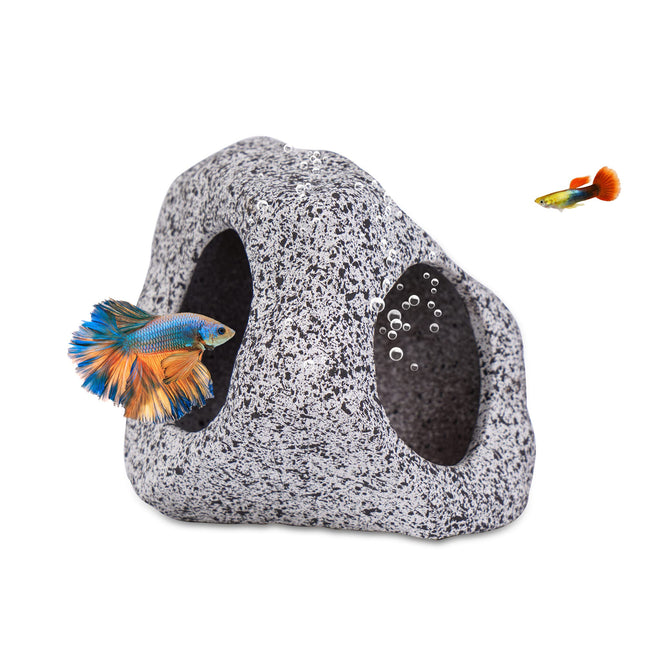 Aquarium Decorations Cave Fish Tank Accessories Rock Decor for Shrimp Cichlid Hiding Breeding Small Fish Bowl Hide Decor