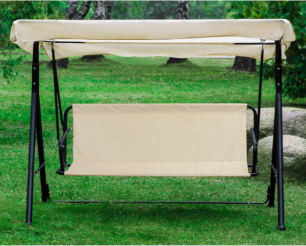 Outdoor Porch Patio Swing Seat Cover, 600D Thickened Oxford Waterproof Swing Cushion Protection Covers Replacement for Outdoors Garden Yard
