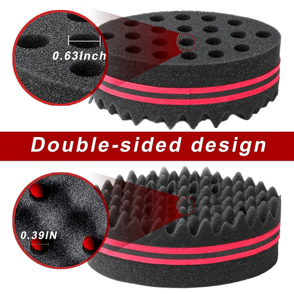 3Pcs Hair Styling Set for All - Curl Brush, Twist Sponge for Textured Hair with Metal Pick black styling set 3pcs