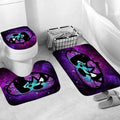 4Pcs Christmas Shower Curtain Sets Kids Bathroom Halloween Decor with 12 Curtain Hooks for Bathroom, Waterproof 71 x 71 inch (D3)