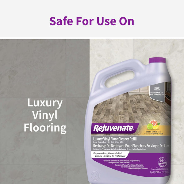Rejuvenate Luxury Vinyl Floor Cleaner 1 Gal, Fresh Citrus Scent 1 Gal (Pack of 1)