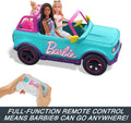 Hot Wheels Barbie RC SUV & Stickers, Can Hold & Store 2 Barbie Dolls & Accessories, Kid-Applied Stickers for Customization