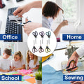 6PCS 8" Scissors,Sharp Stainless Steel All Purpose for Office School Crafts Black 6