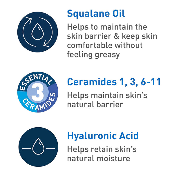 CeraVe Hydrating Foaming Oil Facial Cleanser with Hyaluronic Acid, 8oz 8 Fl Oz (Pack of 1)