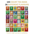 Twinings Tea Bags Sampler Assortment Variety Pack (144 Count) 36 Different Flavors for Tea Lovers: Her, Him, Women, Men, Couples, Family, Friends,