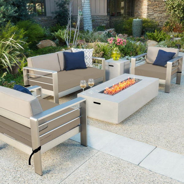 Easy-Going Waterproof Patio Seat Cushion Covers 22x20x4 inch 6 Pack Replacement Non-Slip Outdoor Cushion Slipcover with Zipper and Adjustable