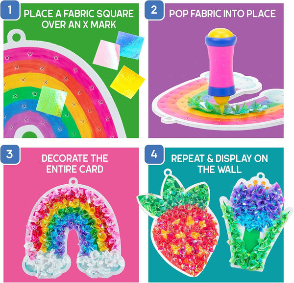 Educational Insights Tufting Kit - Arts and Crafts for Kids Ages 4-8, Poke in Art Kits for Girls & Boys, DIY Kids Craft Kit, Mess Free Art Set