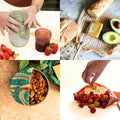 Beeswax Wraps for Food - The Kitchen Collection - Organic Cotton Beeswax Wrap - Reusable Beeswax Food Wrap - Plastic Wrap/Sandwich Bags