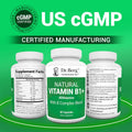 Dr. Berg Natural Vitamin B1 B6 B12 Complex - Allithiamine Vitamin B1 Supplement with 8 Essential Vitamin B Complex for Men & Women Including
