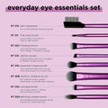 Real Techniques Everyday Eye Essentials, Eye Makeup Brushes, 8-Piece Set 8 Count (Pack of 1) Everyday Eye Essentials, 8PC