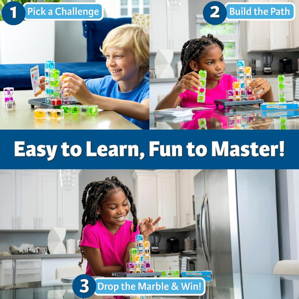 ThinkFun Gravity Maze - Falling Marble Logic Game - Challenging STEM Toy for Kids 8-12 - Gravity Marble Maze - Brain-Building Fun - Educational
